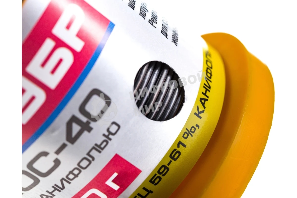 Припой Зубр 55451-100-10C ПОС 40 трубка с канифолью 100г 1мм