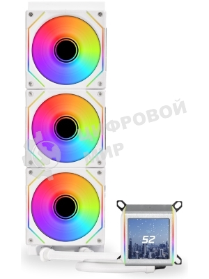 Система жидкостного охлаждения Lian-Li Galahad II LCD 360 SL-INF ARGB G89.GA2ALCD36INW.00 белый 120мм алюминий+медь 1200rpm 29db 4-pin