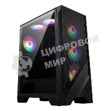 Компьютерный корпус MSI MAG FORGE 120A Mid-Tower, ATX, 2xUSB 3.2, Audio I/O, 6x120мм autoRGb Fan PWM RGb PWM Control Board, Tempered Glass Window