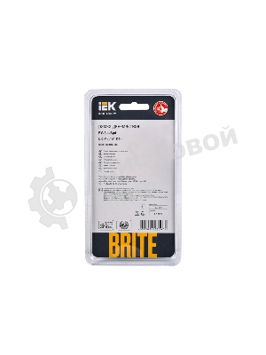 Рамка 2-местная IEK BRITE РУ-2-1-БрА металл алюминий