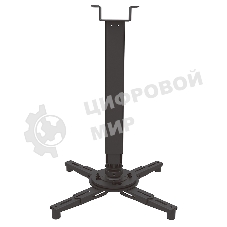 Потолочный комплект для проектора Wize Pro PRXL47A длина штанги 117,7-200,7 см, расстояние между крепежными отверстиями 404 мм,наклон +/-11°,вращение 360°, до 100 кг,черный