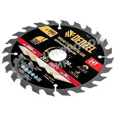 Пильный диск по дереву Denzel ф190 х 30 мм, 24 зубьев 733397