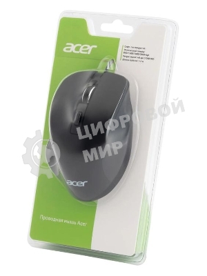 Мышь проводная Acer OMW120 черный, 2000 dpi, USB, кнопки - 6