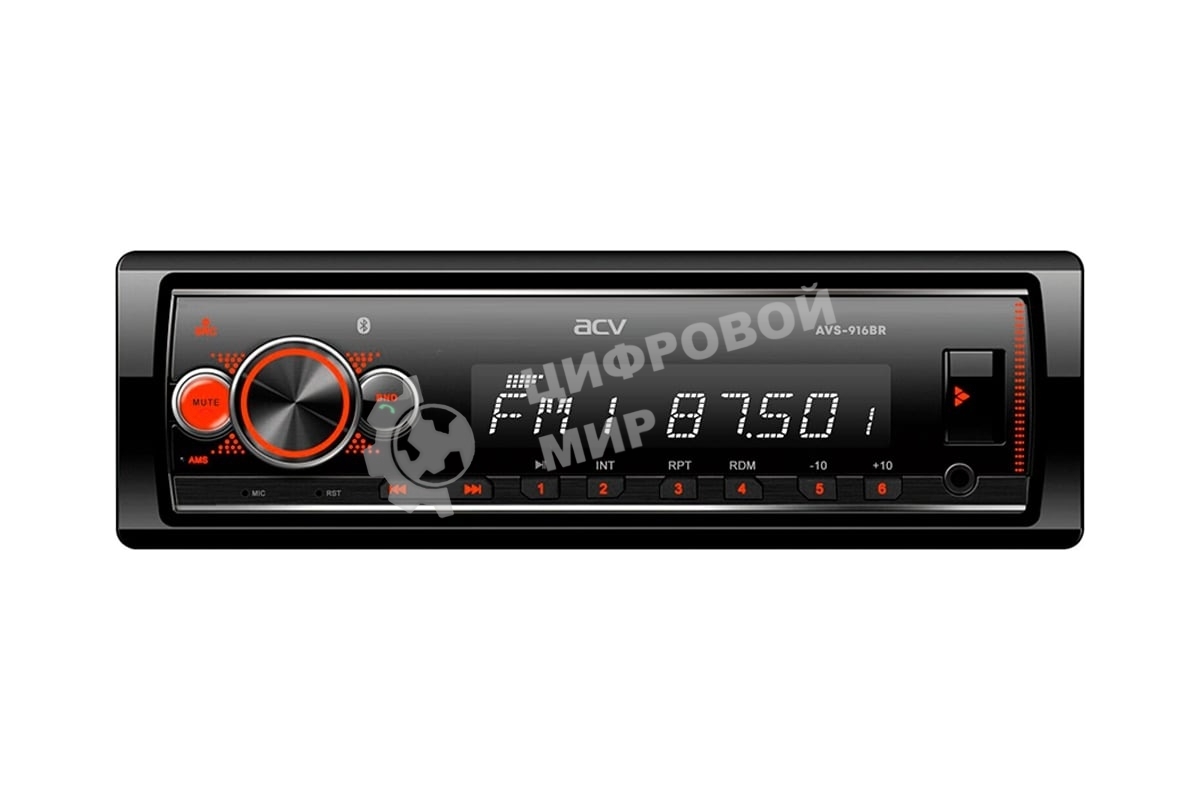 Автомагнитола ACV AVS-916BR, 1 DIN, Bluetooth, USB Type-A, AUX