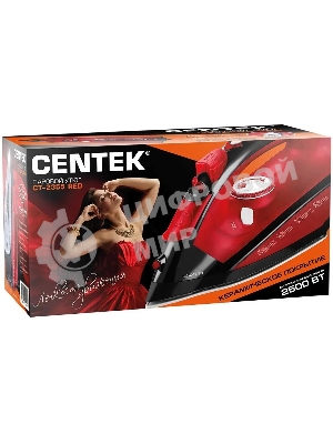 Утюг Centek CT-2355 красный, 2500 Вт, 45 г/мин, 160 г/мин, 270 мл