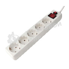 Сетевой фильтр Гарнизон EHLW-1 10А 1.8 м 5 розеток белый (21214)