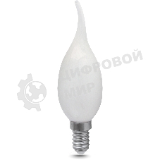 Лампа светодиодная филаментная Gauss Filament 5Вт цок.: E14 свеча 220B св. свеч. бел. теп. (упак.: 10 шт)
