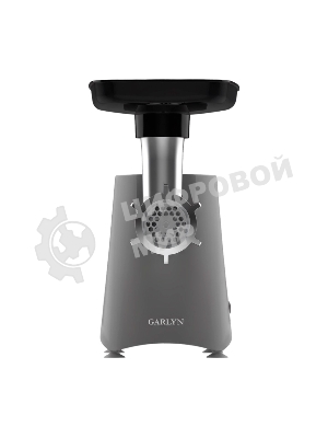 Мясорубка электрическая GARLYN MG-1000 серый, 1800 Вт, 2.0 кг/мин, реверс, защита от перегрузки, насадки - 4