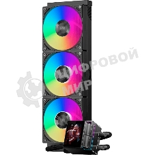 Система жидкостного охлаждения PcCooler DS360 Display ARGB Soc-AM5/AM4/1200/1700/1851 черный 4-pin 39.8dB Al LCD 310W Ret (DS360-BKAWXY-GL)