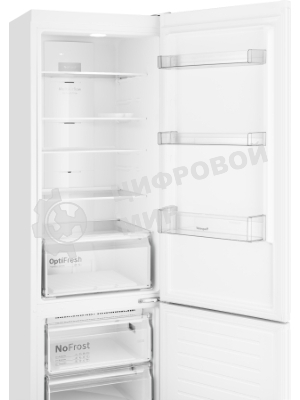 Холодильник Weissgauff WRK 2010 D Inverter NoFrost White Soft Close белый двухкамерный 309/110л морозилка снизу, No Frost