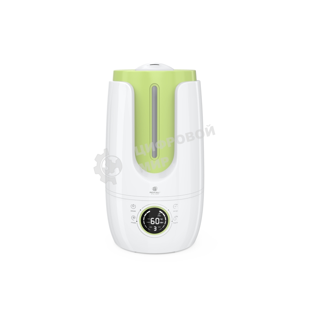 Увлажнитель воздуха Royal Clima RUH-AN300/4.0E-GN белый/зеленый, 30 м², 4 л, гигростат