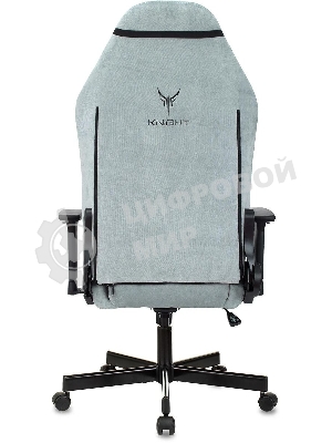 Кресло игровое Бюрократ Knight N1 Fabric серо-голубой Light-28 с подголов. крестовина металл