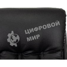 Кресло офисное Бюрократ T-9932W-CF-Eco черный, эко.кожа, на ножках, дерево