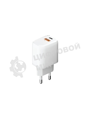 Сетевое зарядное устройство OLMIO Type-C+USB, 20W, 3A, QuickCharge3.0, PowerDelivery, белое