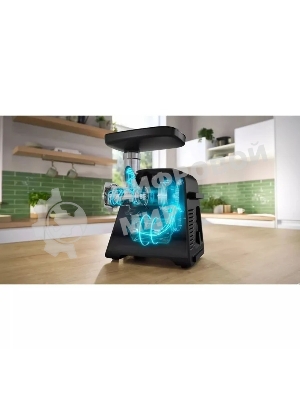 Мясорубка электрическая Bosch MFWS650B черный, 2100 Вт, 3.5 кг/мин, реверс, защита от перегрузки, насадки - 5