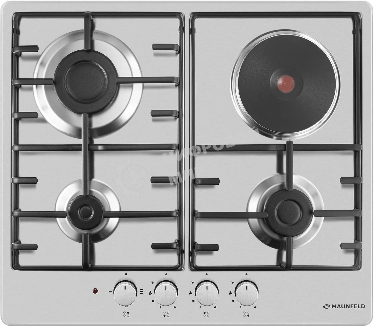 Комбинированная варочная панель (электрическая+газовая) Maunfeld EEHS.64.3CS/KG
