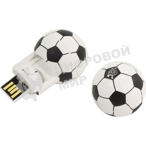 Флешка USB Smartbuy Wild FB (SB16GbFB), 16Gb, USB 2.0, R/W 15/5, белый/черный Футбольный Мяч