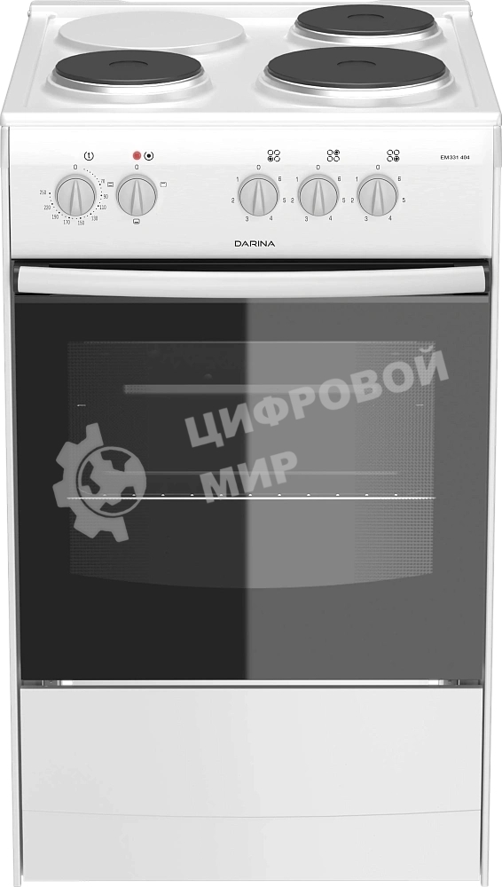 Плита электрическая Darina S EM331 404 W белый, конфорок 3 шт, духовка 50 л, 50 см x 85 см x 56 см