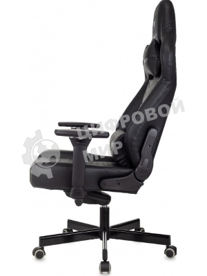 Кресло игровое Knight Hunter черный эко.кожа крестов. металл