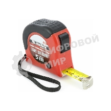 Рулетка Matrix Double fixation, 5 м х 19 мм, обрезиненный корпус, двойная плавная фиксация