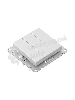 Механизм выключателя EKF UP1-SWA-31 Эпика трехклавишный, алюминий