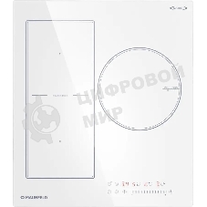 Индукционная варочная панель Maunfeld CVI453SBWH Inverter, конфорок: 3 шт., стеклокерамика, независимая, белый