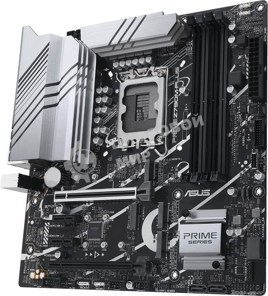 Материнская плата ASUS PRIME Z790M-PLUS, LGA 1700, Intel Z790, 4xDDR5, 4xSATA, 3xM.2, 1xPCIe 4.0 x4, 1xPCIe 5.0 x16, 2xPCIe x1, 1xDP, 1xHDMI, 1x 1Gb LAN, 1xUSB-C 3.2 Gen 2x2, 1xUSB 3.2 Gen 2, 4xUSB 3.2 Gen 1, 2xUSB 2.0, 3x3.5 мм, 7.1, mATX