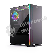 Компьютерный корпус ABR Robin I (1хUSB 3.0, 2хUSB 2.0, HD Audio, 3xRGb Fan, ATX, Micro-ATX)