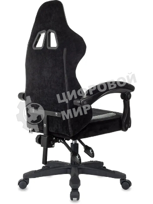 Кресло игровое Knight Wolf черный/серый крестов. пластик