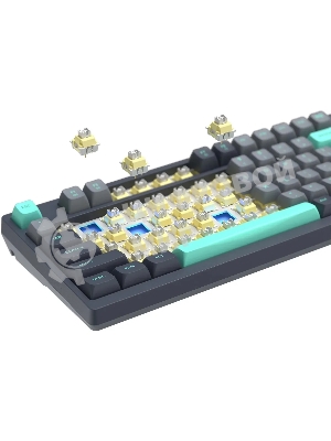 Клавиатура проводная A4Tech Fstyler FS300 механическая черный/серый USB for gamer LED (FS300 PANDA ROCK)