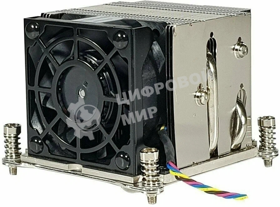 Кулер серверный Ablecom ACL-S20200 серебристый, 60 мм, алюминий/медь, 8400 об/мин, 52 дБ, 4 pin, 100 Вт, 64 мм