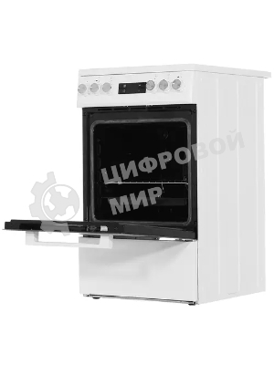 Плита электрическая Beko FSM57300GW белый, конфорок 4 электрических, духовка 55 л, 50 см x 85 см x 60 см