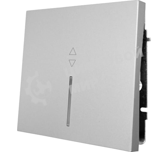 Выключатель проходной 1-кл. с индик. СП ZIMA IP20 10А безвинт. зажим серый матовый LEZARD 704-7488-114QC