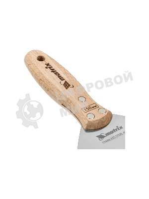 Шпательная лопатка из нержавеющей стали Matrix, 150 мм, буковая рукоятка, EFP