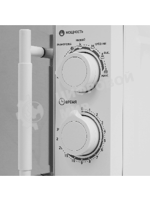 Микроволновая печь BBK 20MWS-771M/WM белый, 20 л, 700 Вт, переключатели - поворотный механизм