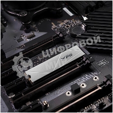 Накопитель SSD ADATA XPG GAMMIX S60, 2Tb, PCIe 4.0 x4, M.2 2280, NVMe, R/W 5000/4200, с радиатором