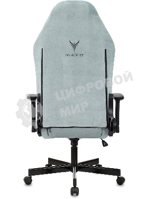 Кресло игровое Бюрократ Knight N1 Fabric серо-голубой Light-28 с подголов. крестовина металл