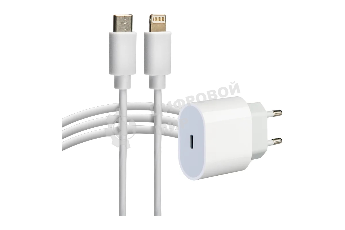 Сетевое зарядное устройство Rexant USB-C, 20Вт в комплекте с кабелем USB-C – Lightning
