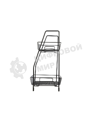 Этажерка настольная двухуровневая Mallony L’ordine Nero, 31,5*17*33 см