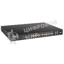 Коммутатор D-Link DGS-1100-26MPPV2/A3A, 24×1 Гбит/с + 2×1 Гбит/с SFP, настраиваемый