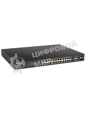 Коммутатор D-Link DGS-1100-26MPPV2/A3A, 24×1 Гбит/с + 2×1 Гбит/с SFP, настраиваемый