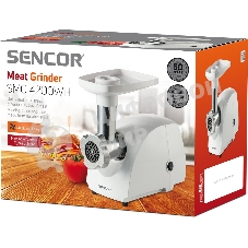 Мясорубка электрическая Sencor SMG 4200WH белый, 500 Вт, 0.5 кг/мин, защита от перегрузки, насадки - 3
