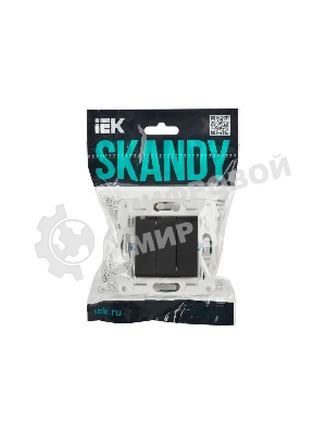 Выключатель 3-кл. IEK SKANDY SK-V11G 10А графит SK-V30-0-10-K53