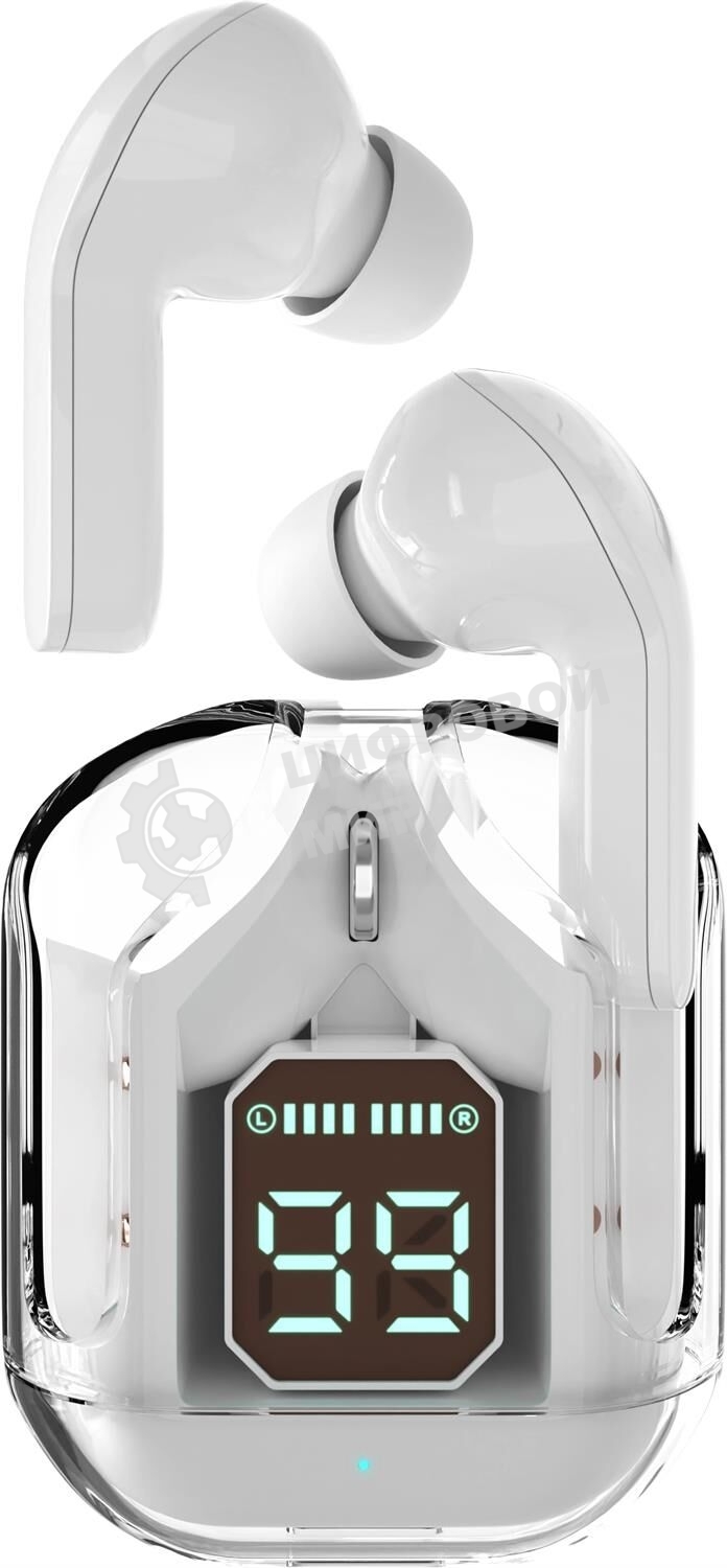 Наушники TWS More Choice BW07 белый, внутриканальные, Bluetooth, до 4 ч