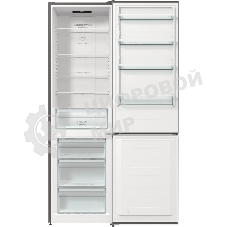 Холодильник Gorenje NRK6201ES4 серебристый двухкамерный 235/96 л морозилка снизу, No Frost