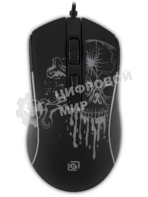 Мышь проводная Oklick 702G черный, 3600 dpi, USB, кнопки - 4