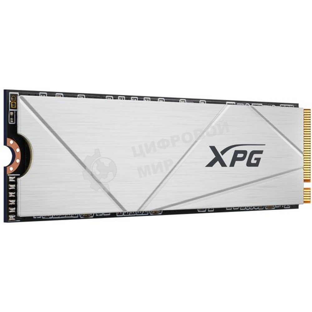 Накопитель SSD ADATA XPG GAMMIX S60, 2Tb, PCIe 4.0 x4, M.2 2280, NVMe, R/W 5000/4200, с радиатором