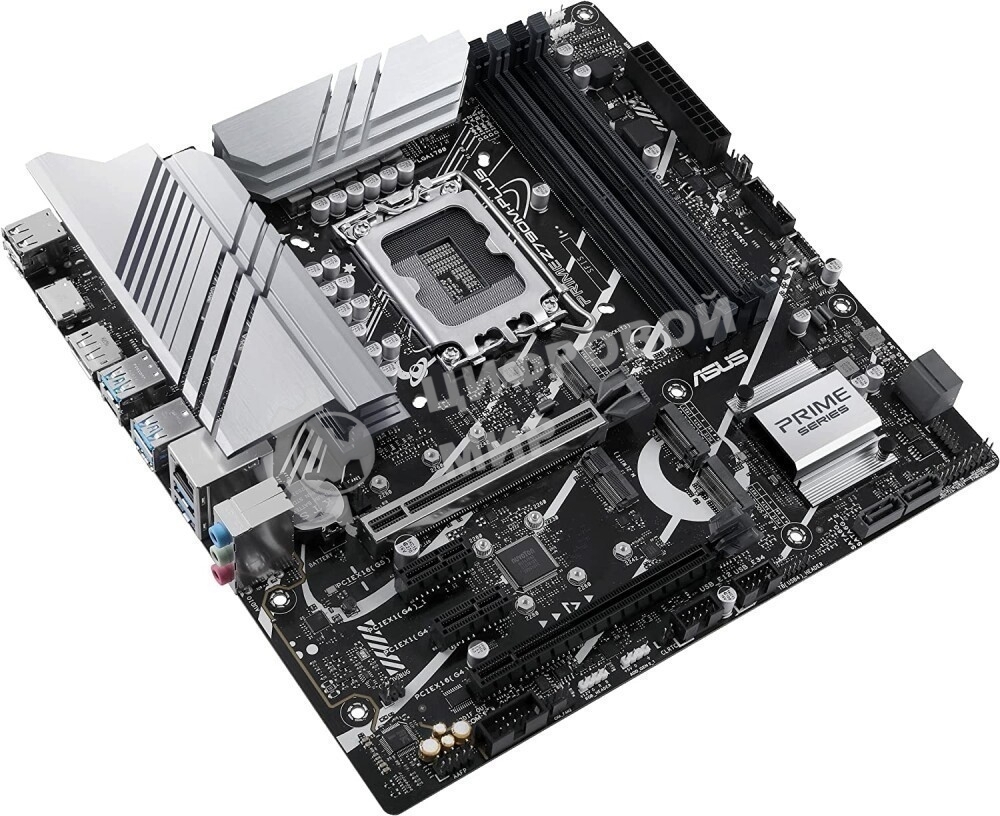 Материнская плата ASUS PRIME Z790M-PLUS, LGA 1700, Intel Z790, 4xDDR5, 4xSATA, 3xM.2, 1xPCIe 4.0 x4, 1xPCIe 5.0 x16, 2xPCIe x1, 1xDP, 1xHDMI, 1x 1Gb LAN, 1xUSB-C 3.2 Gen 2x2, 1xUSB 3.2 Gen 2, 4xUSB 3.2 Gen 1, 2xUSB 2.0, 3x3.5 мм, 7.1, mATX