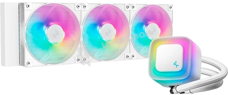 Система жидкостного охлаждения Deepcool LE360 WH V2 ARGb белый 120мм алюминий+медь 2100rpm 31.6db 4-pin 300W