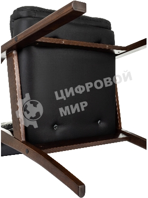 Кресло Бюрократ T-9932W-CF-Eco черный, экокожа